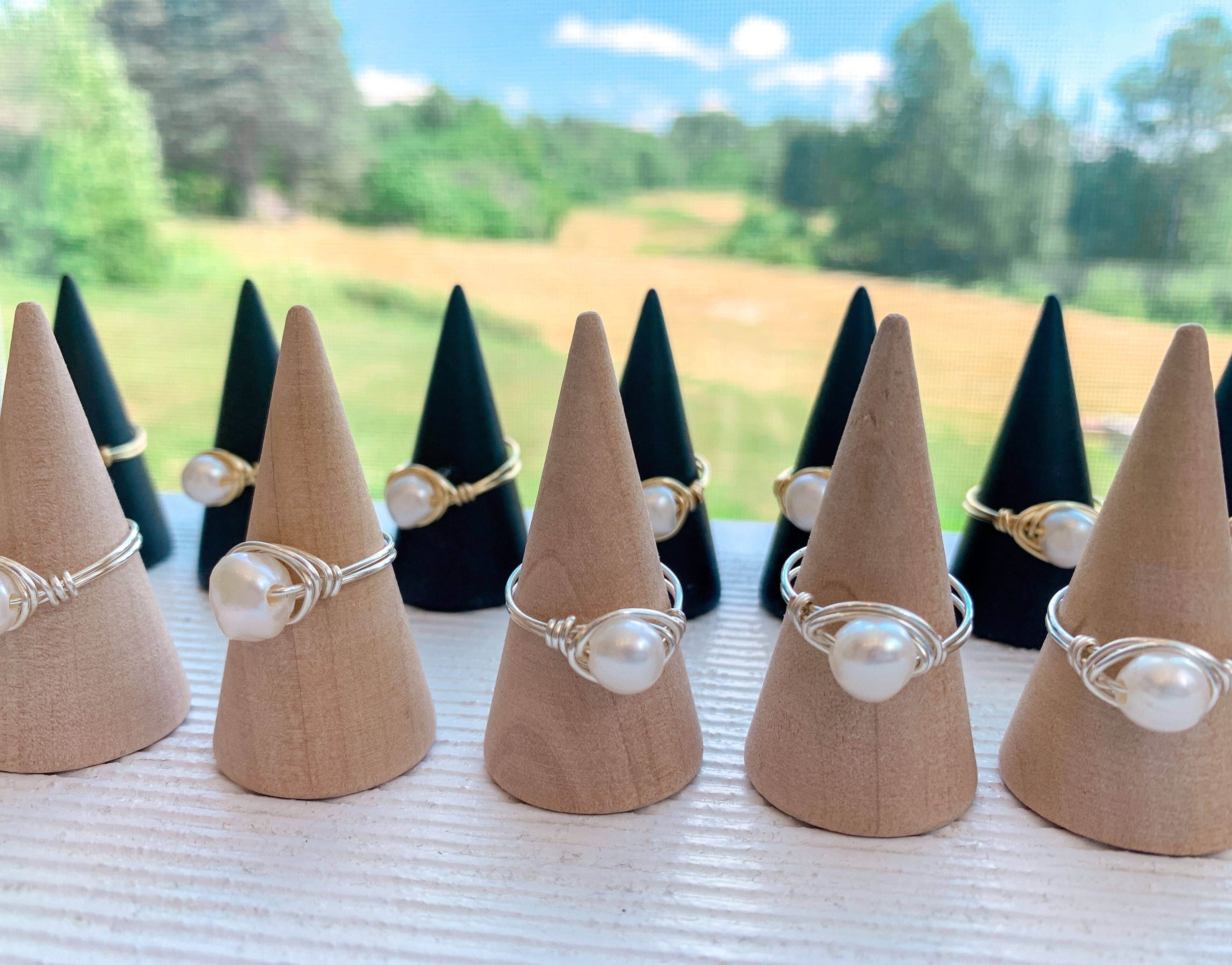 Elise Marie DeSigns - Wholesale Cocktail/Statement Ring - Pearl Wire Wrapped Ring | Freshwater Jewelry | Cultured8