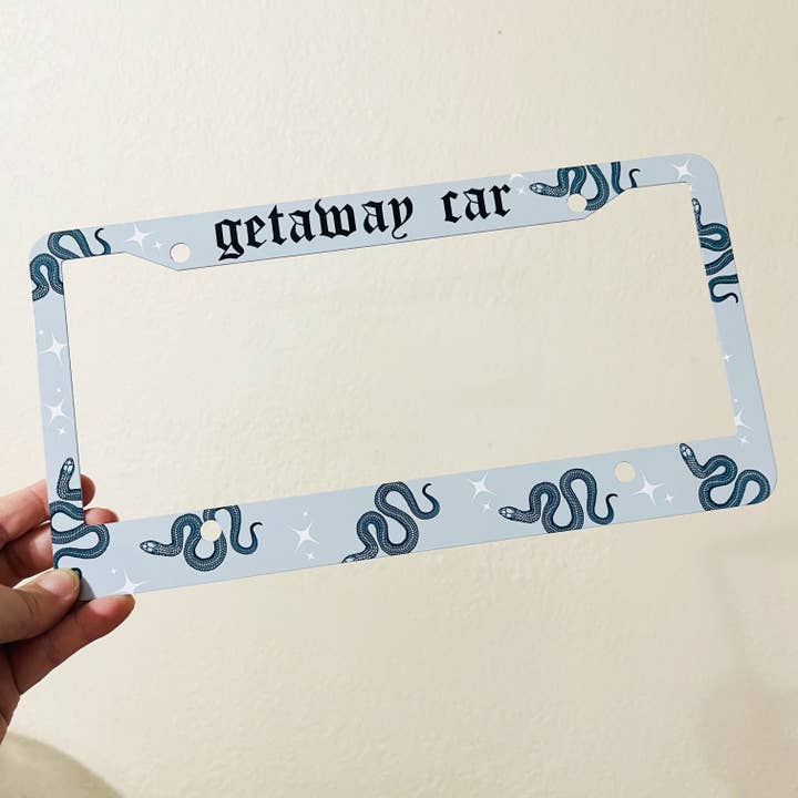 Sonny Rising - Wholesale Car Decorative Charm - Unisex - License Plate Frame, Getaway Car Reputation Snakes