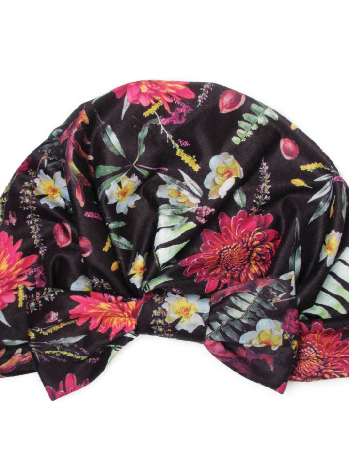 Dark Botanical Fashion Turban for wholesale by BANDED