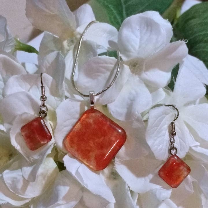 Something Wonderful - Hand Painted Necklace and Earrings for wholesale by Studio 1153