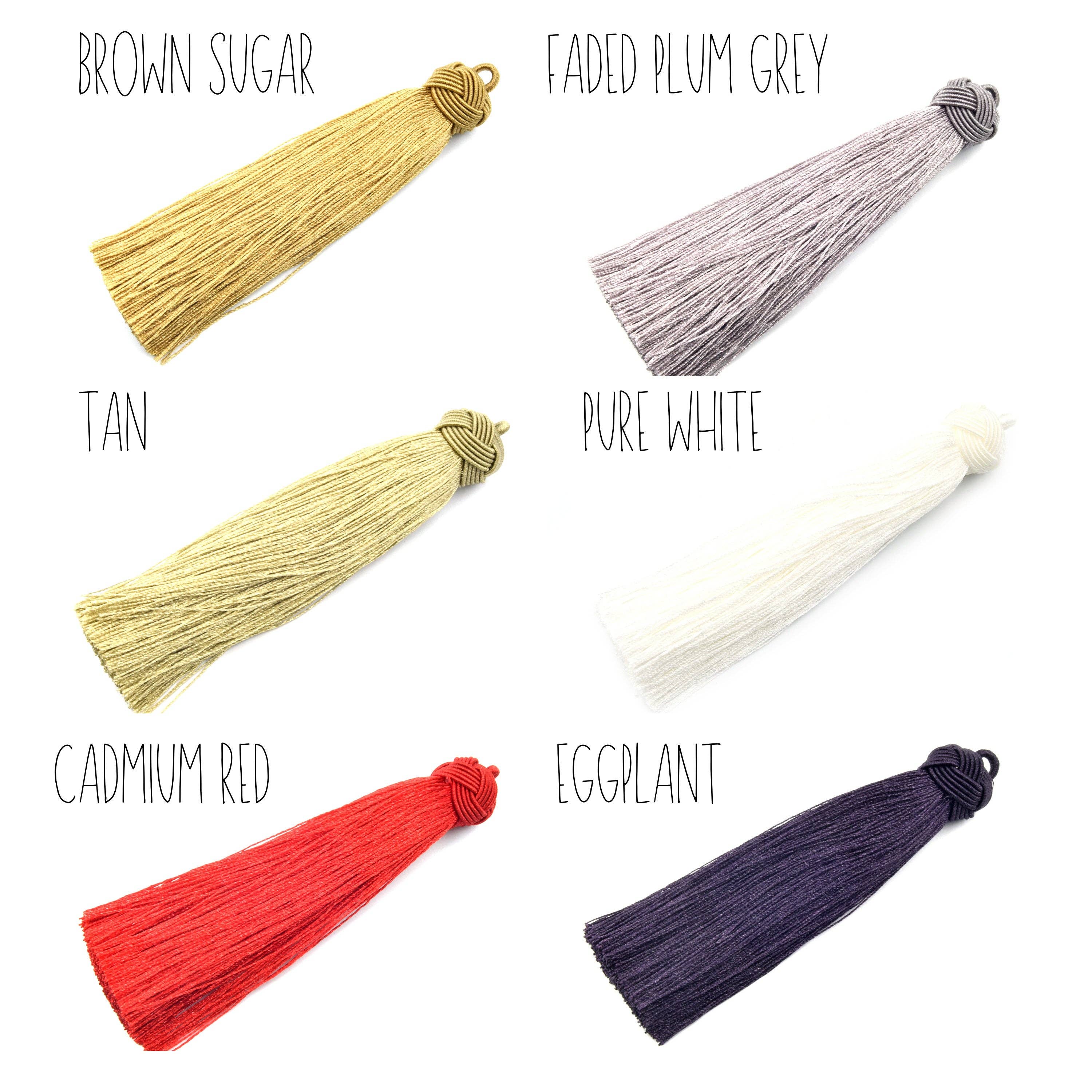 Only Beads - Wholesale Craft Supplies - Silk Tassels - 4 inch Knot Capped - Mala Bohemian Tassel1