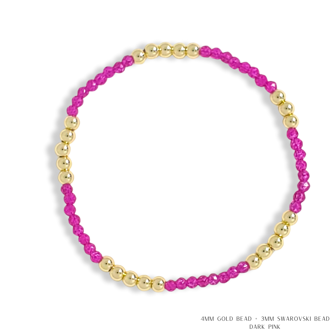 Savvy Bling - Vendita all'ingrosso Bracciale con perline - Bracciale con Perline in Oro e Cristalli Swarovski - Più Colori10