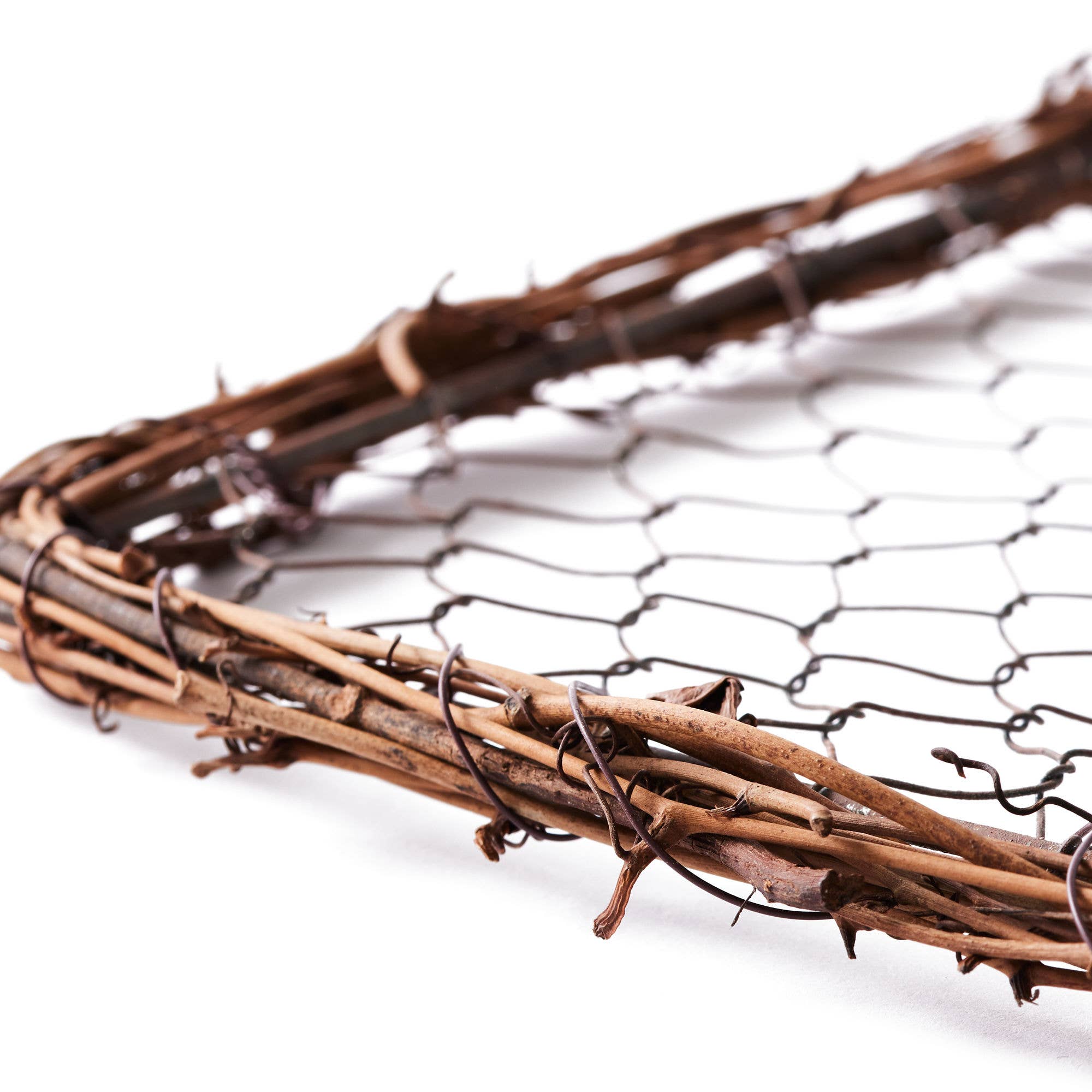 Oh You're Lovely - Wholesale Wreath - 14" Grapevine Square Wreath Chicken Wire Center | Set of 32