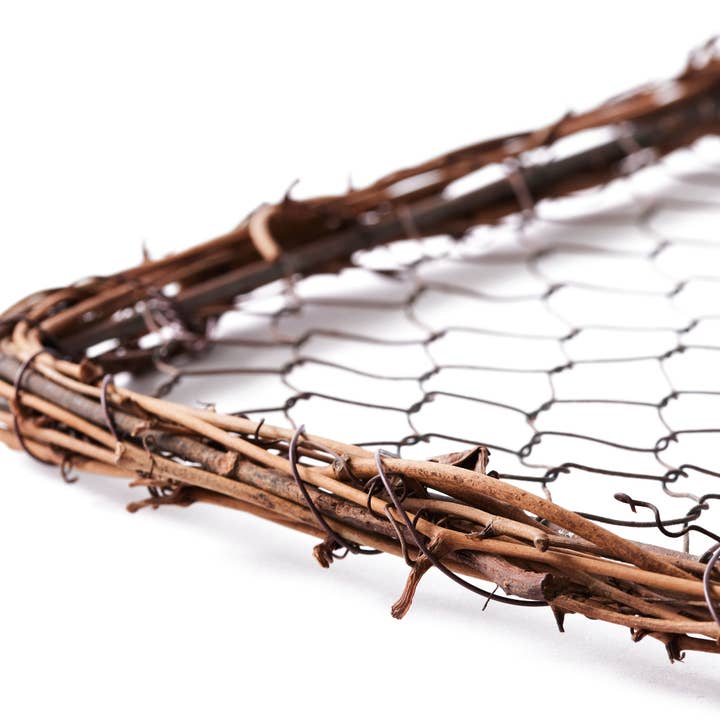 Oh You're Lovely - Wholesale Wreath - 14" Grapevine Square Wreath Chicken Wire Center | Set of 32