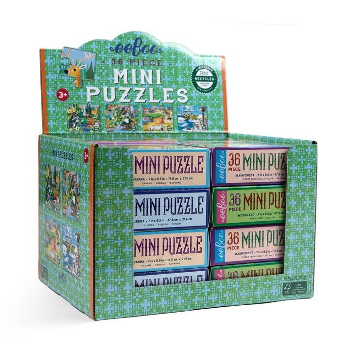 Wild Habitats 36 Piece Miniature Puzzle Assortment for wholesale by eeBoo