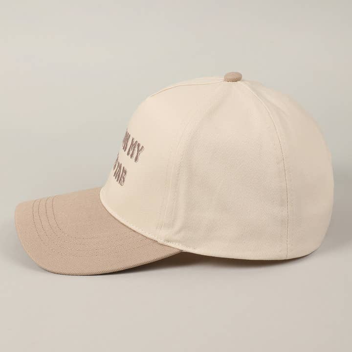 Fashion City - Wholesale Baseball Cap - Unisex - Put It On My Dad's Tab Embroidery Two-Tone Hat