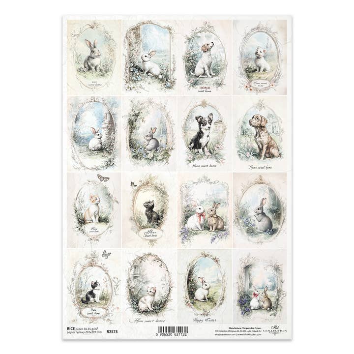 rice paper for decoupage R2573 - Cottage in the Country for wholesale by ITD Collection