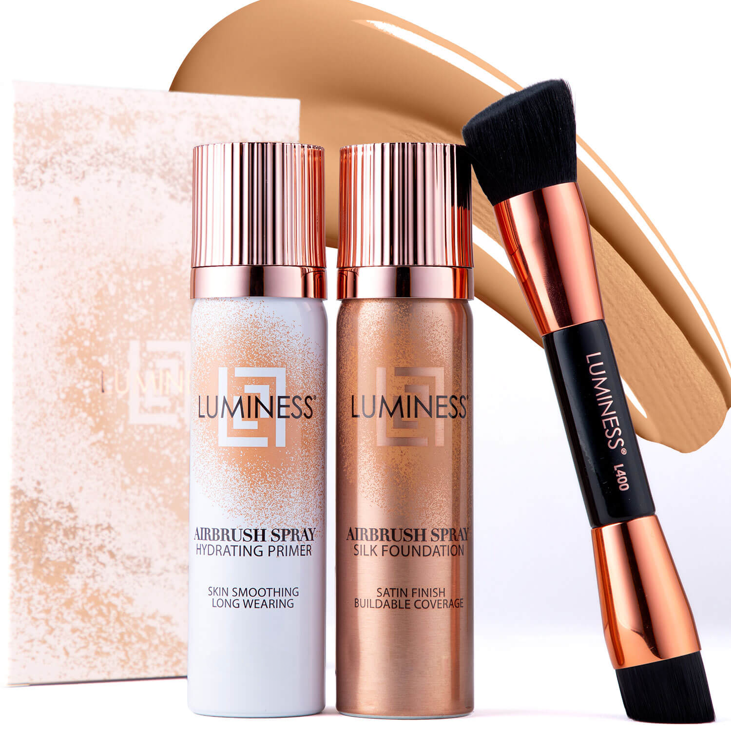 LUMINESS - Wholesale Face Makeup Primer - Airbrush Spray Silk Foundation Starter Kit4