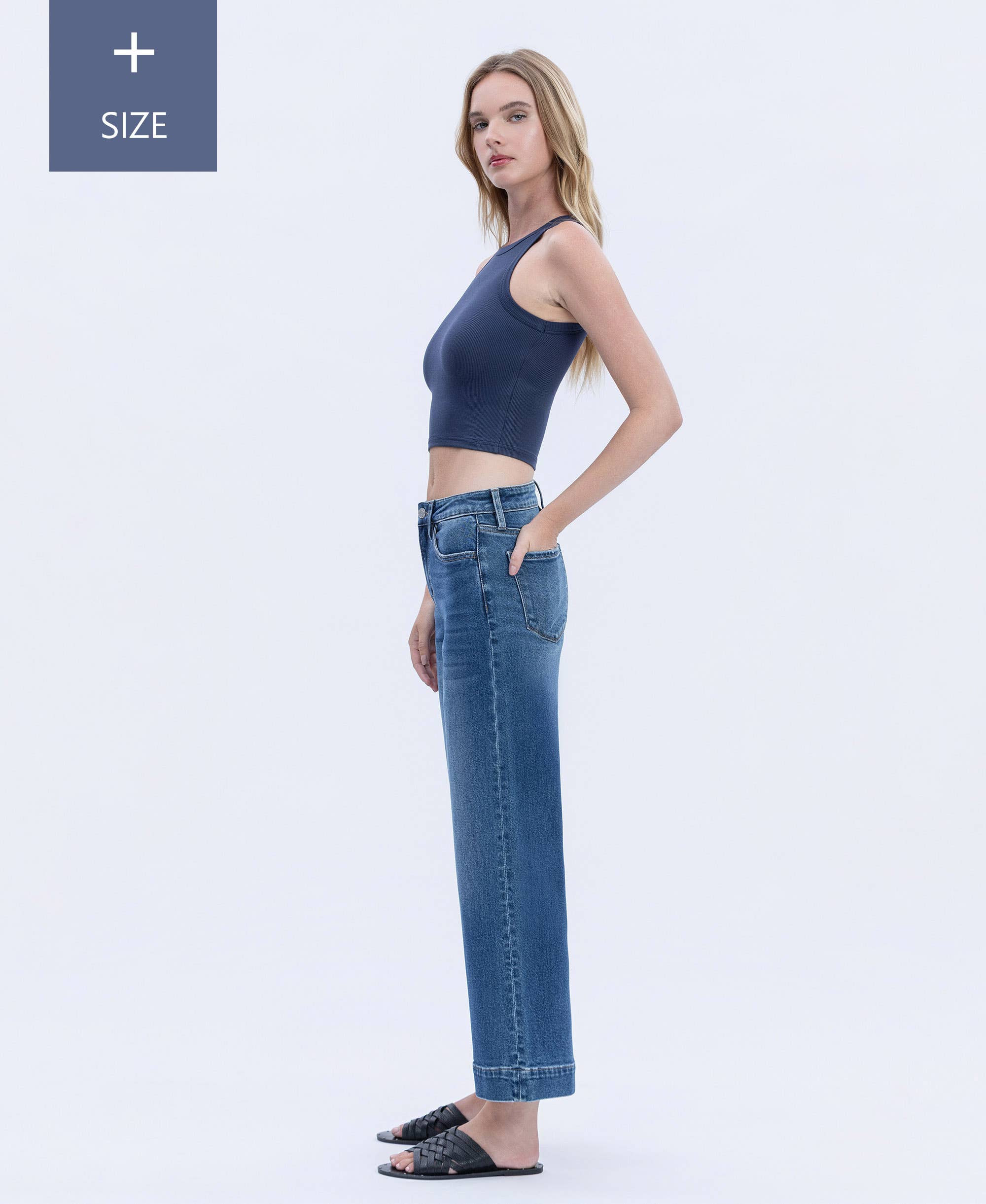 MESMÉRISME JEAN LARGE TAILLE HAUTE PLUS SIZE LV2005-P en vente sur Faire6