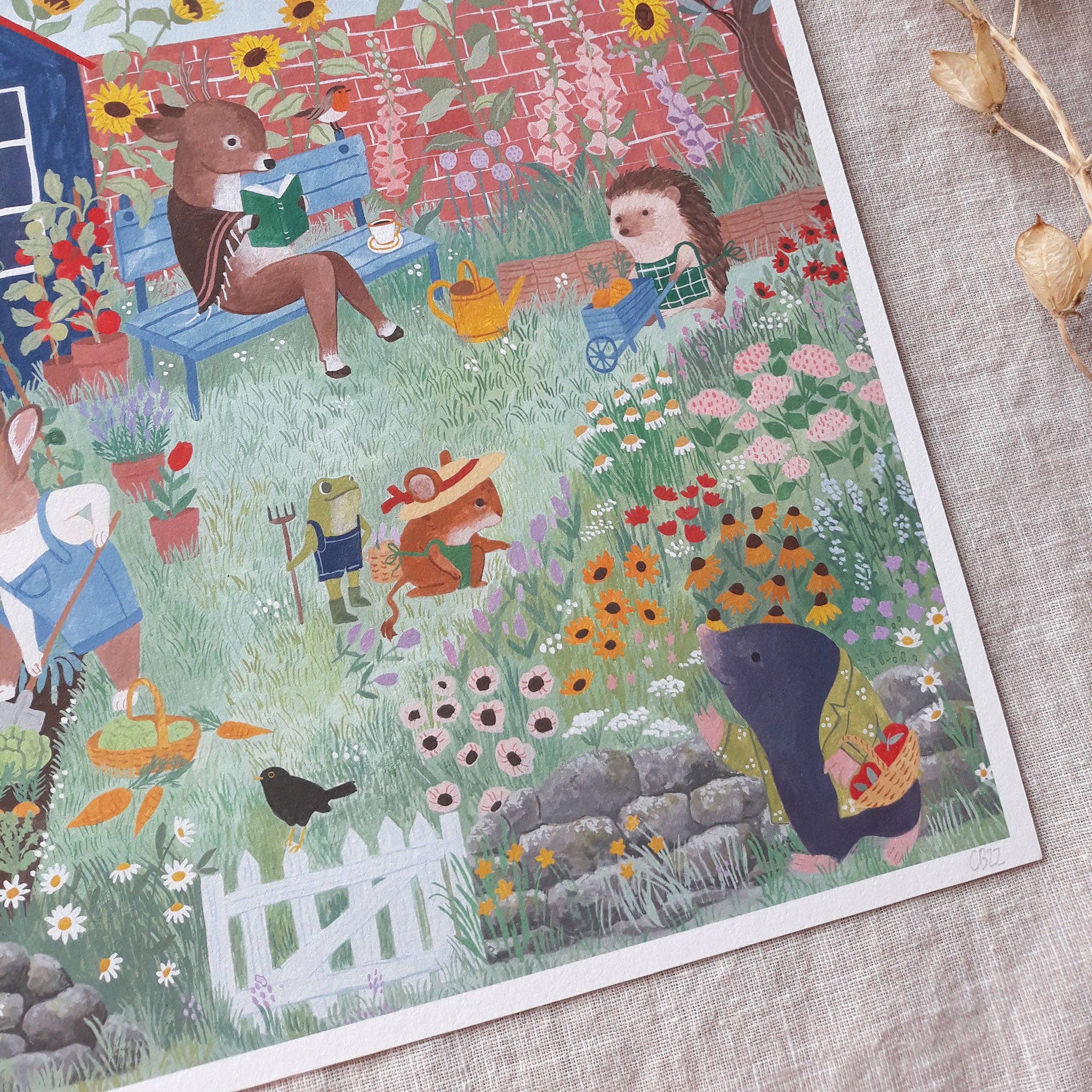 Cécile Berrubé - Wholesale Art Print - Summer garden print1