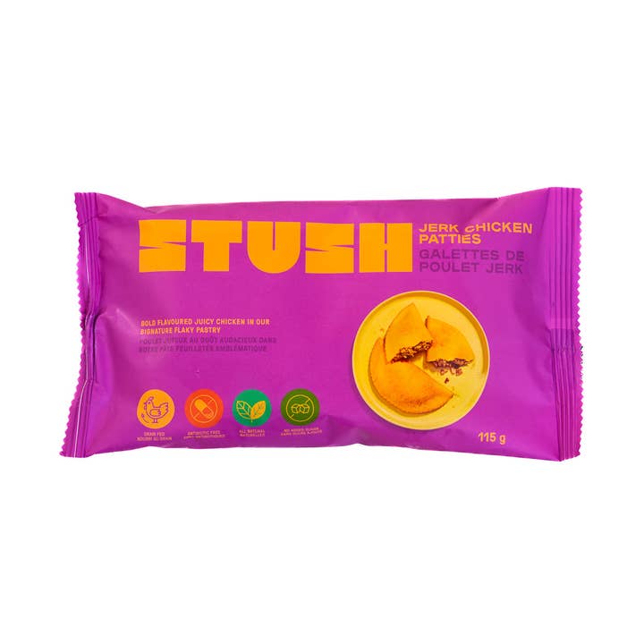 Jerk Chicken Patty for wholesale by Stush Patty