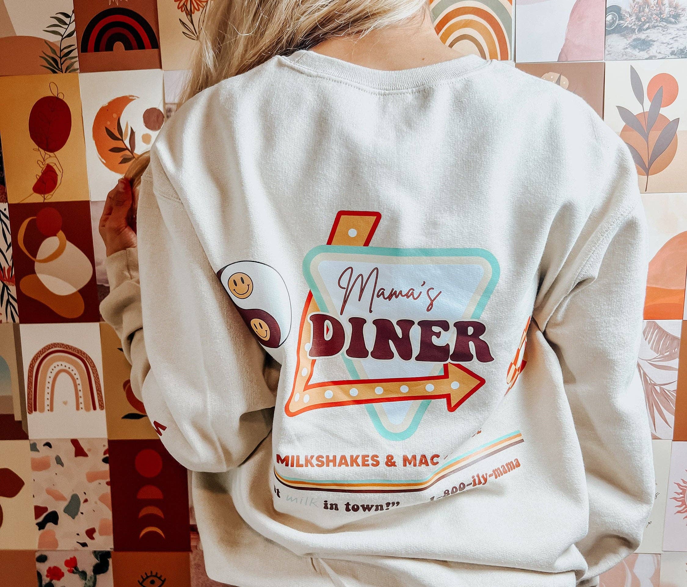 Little Mama Made It - Wholesale Grafisch sweatshirt - Dames - Eat Local voedings-borstverzorgingstrui met motief en tekst - grappig babyshowercadeau voor nieuwe moeders0