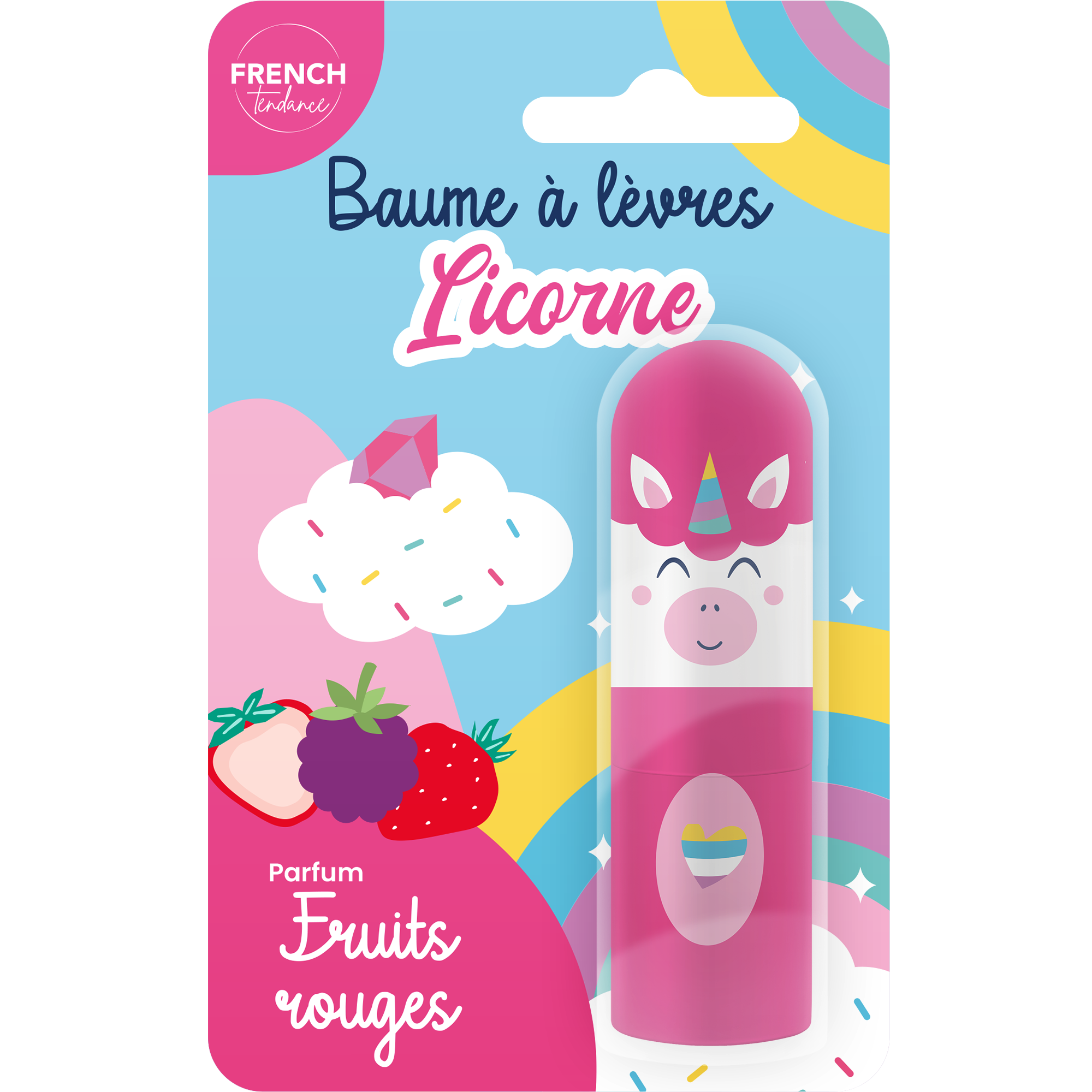 FRENCH TENDANCE - Wholesale Lip Balm - Lip balm 3.3 g - Unicorn - Red Fruit Scent0
