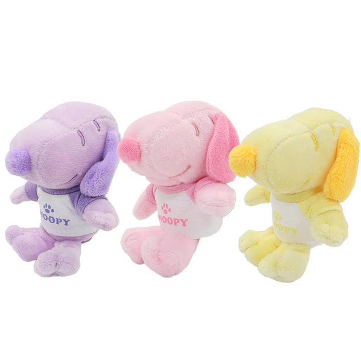 Snoopy T-Shirt Plush Bag Charm (Soft Colors) for wholesale by K-Wonderland