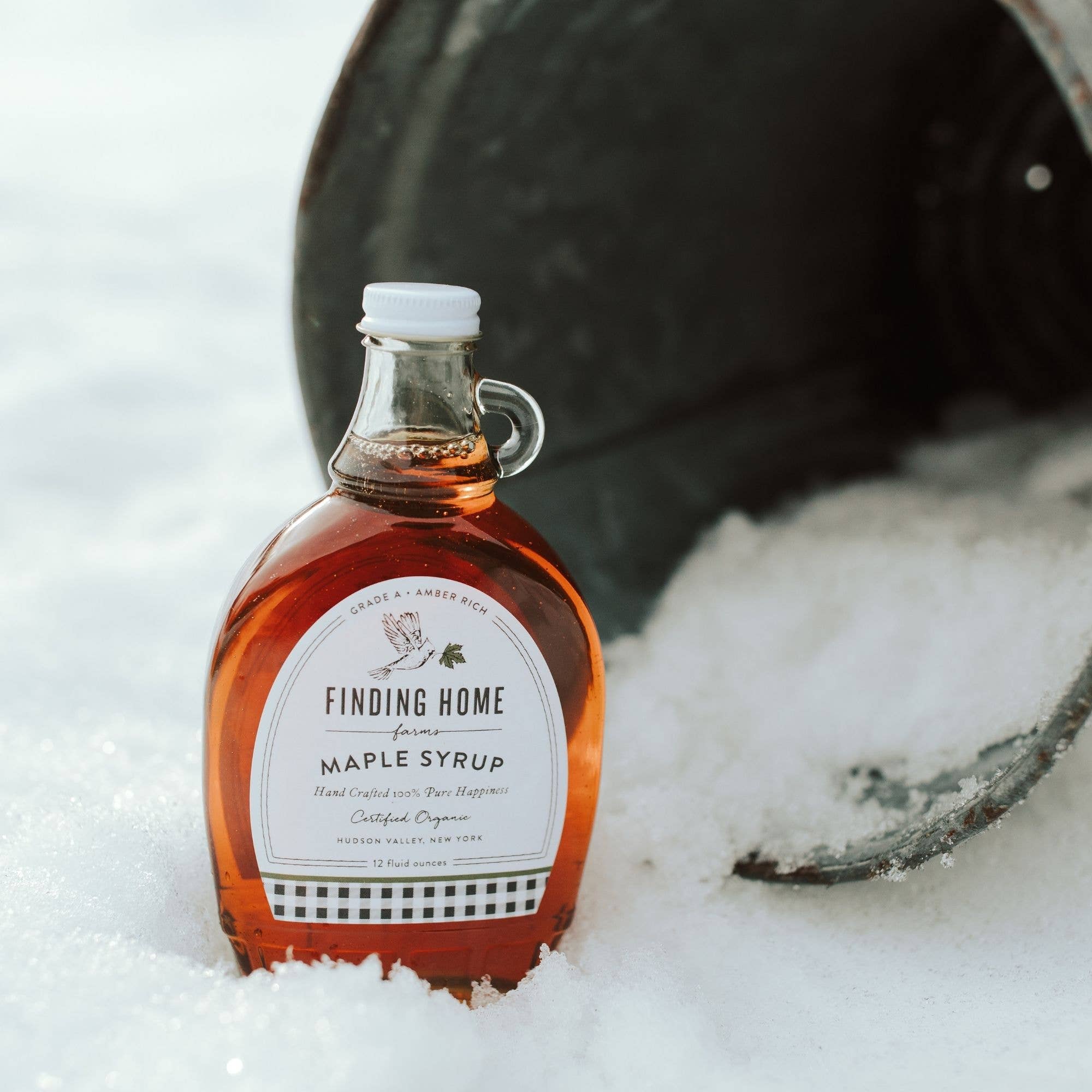 Finding Home Farms - Wholesale Maple Syrup - 100% Pure Organic Maple Syrup - 12 oz Decorative Glass23