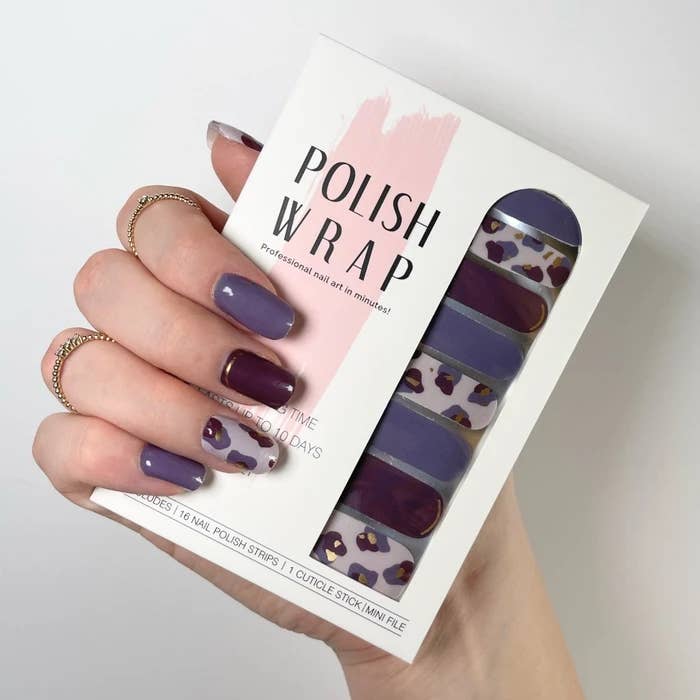 Polish Wrap - Venta al por mayor Decoración/pegatinas de uñas - Leopardo morado