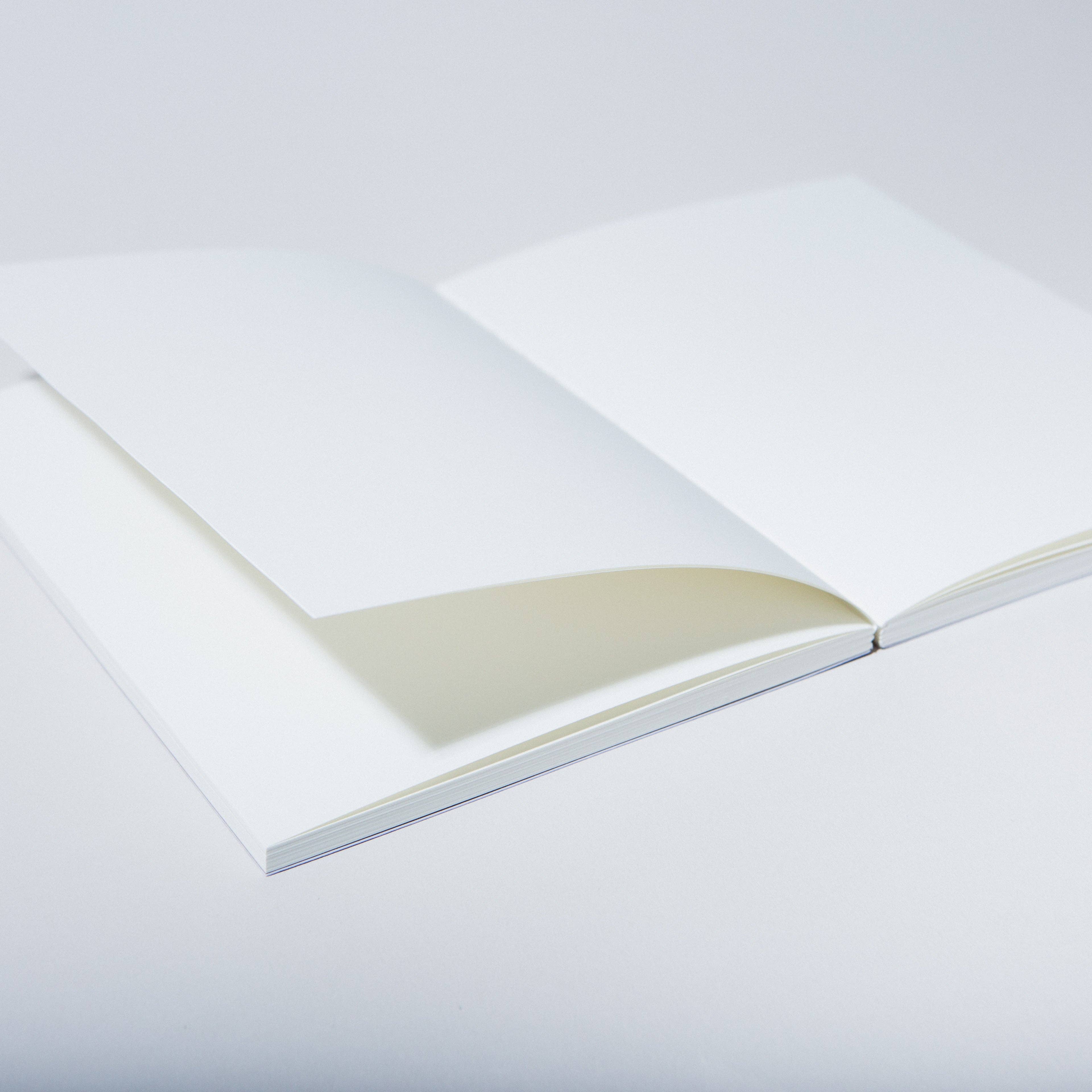 Case Study - Wholesale Notebook - Minimal Layflat Notebook – A5 Blank Journal with Exposed Binding & Photo Cover of an Alpine Lake3