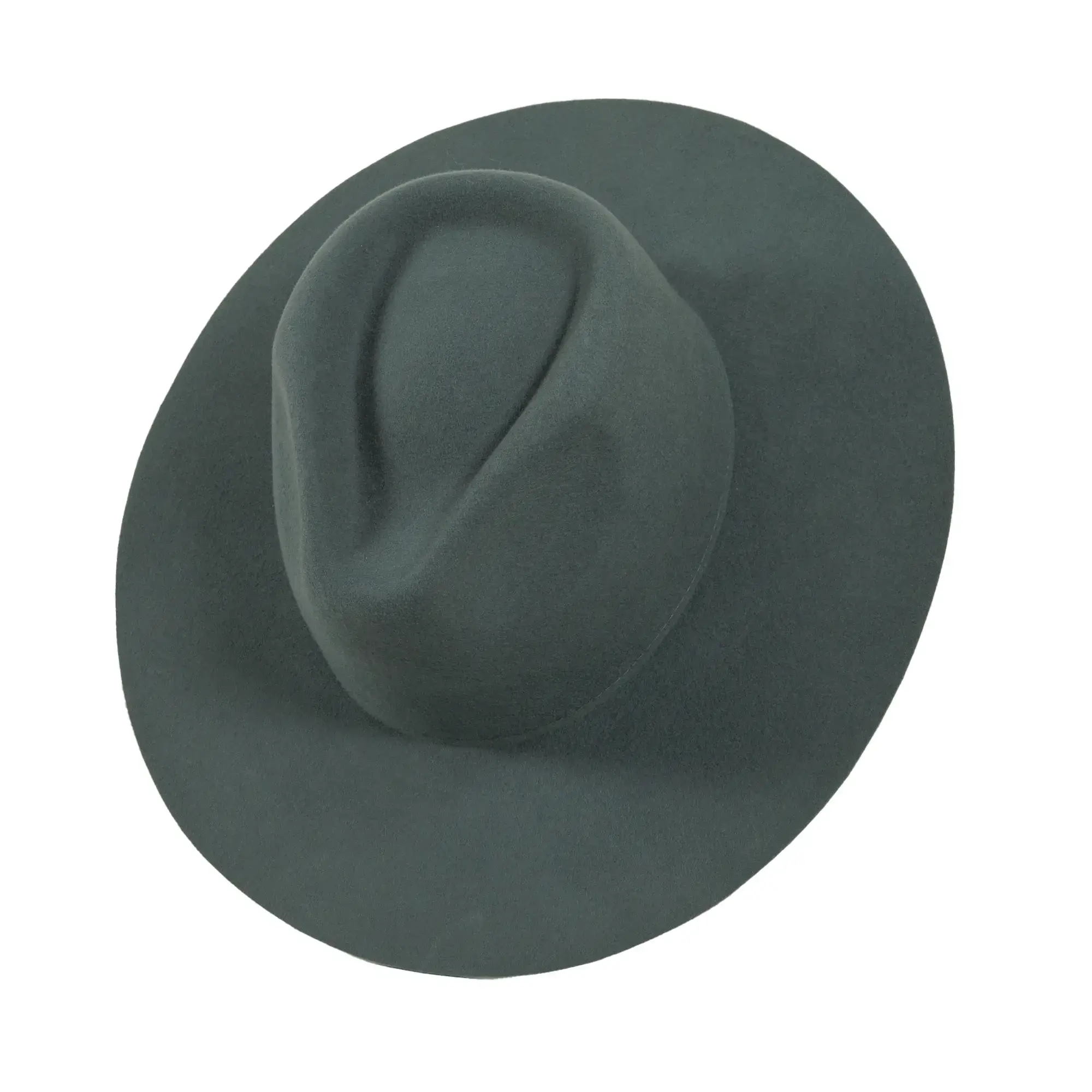 American Hat Makers - Wholesale Fedora - Unisex - 100% Wool Felt Flat Brim Fedora Hat - Style Rancher51
