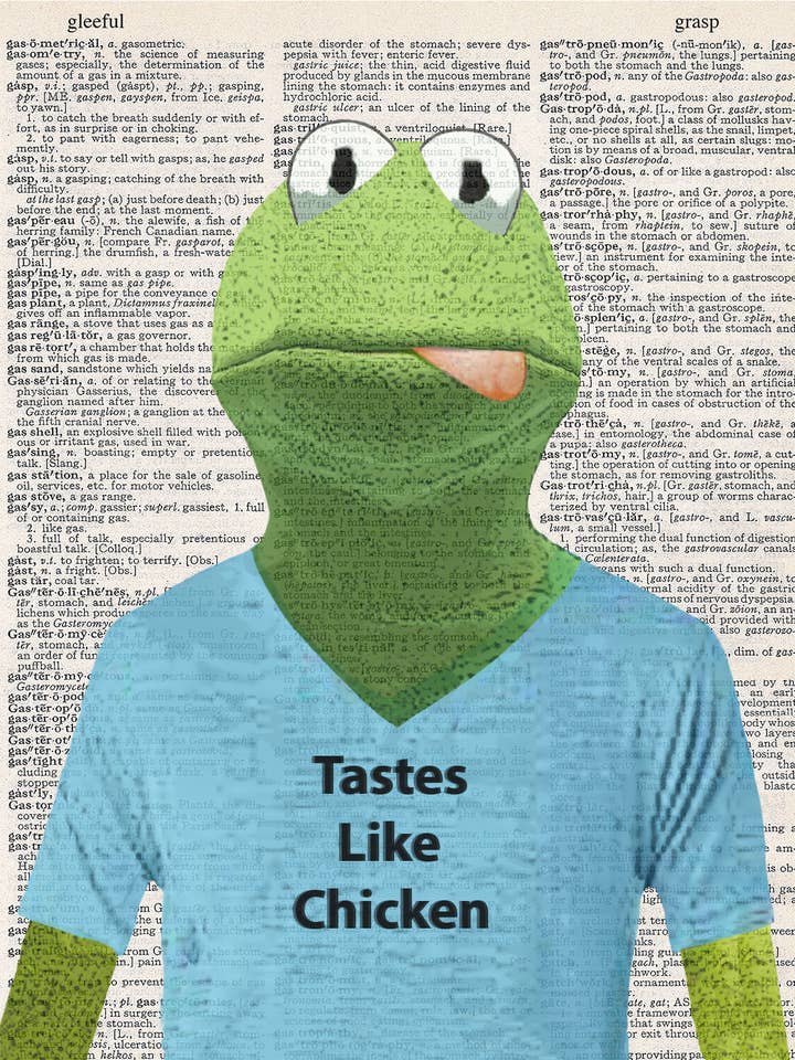 TASTES LIKE CHICKEN PRINT for wholesale by ARTNWORDZ LLC