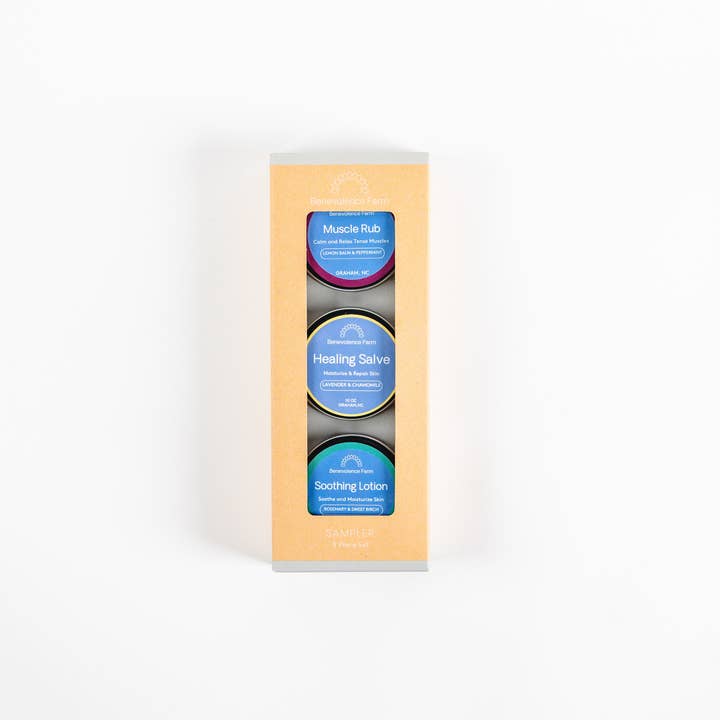 Signature Body Care Sample Box for wholesale by Benevolence Farm