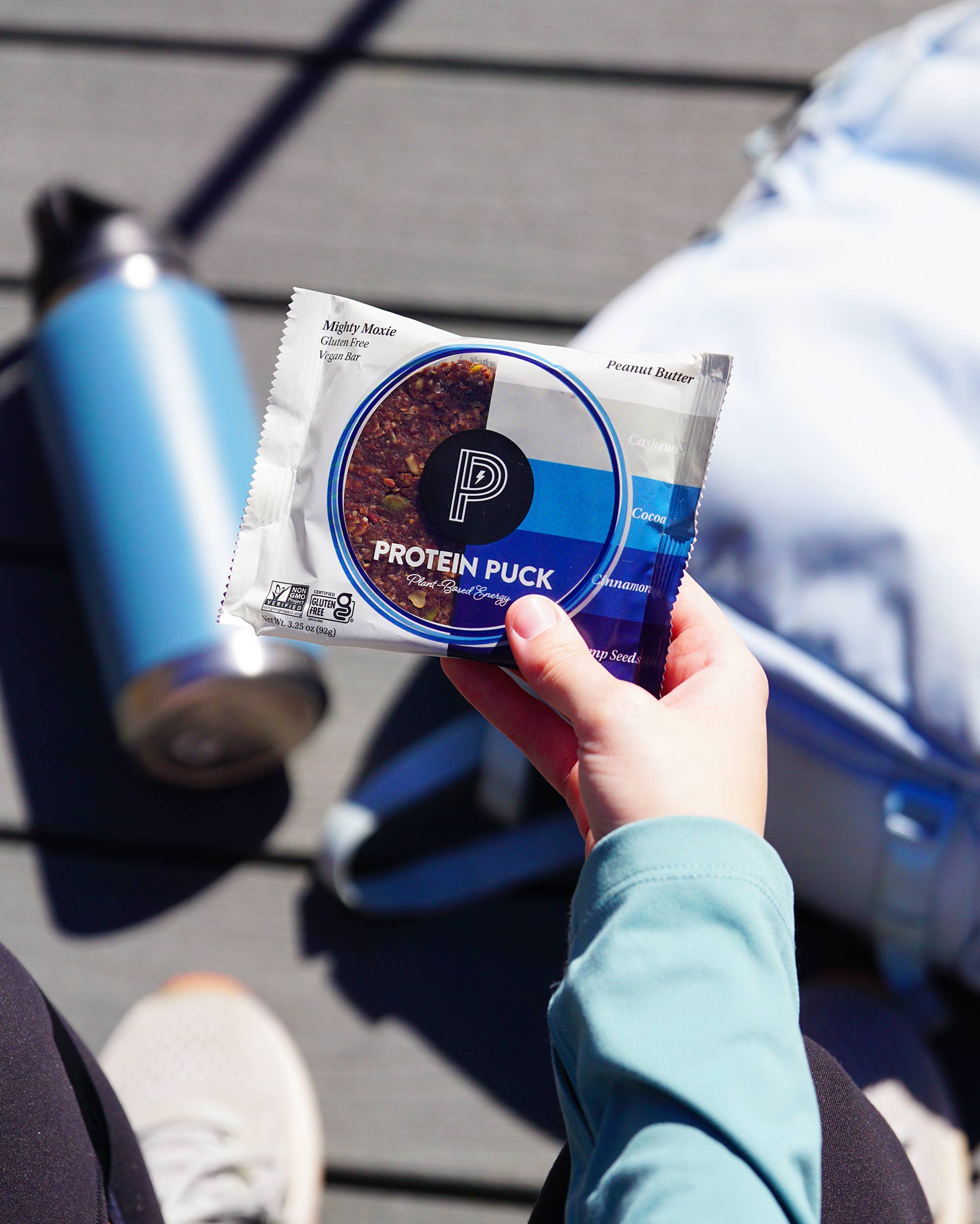 Protein Puck - Wholesale Snack Bar - Mighty Moxie (Cocoa, Cashew, Cinnamon) (16 - 3.25oz Bars)12