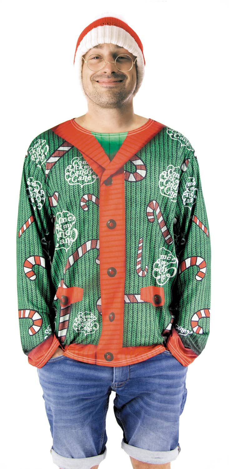 Party Pro - Vente Déguisement – unisexe - TSHIRT CHANDAIL MOCHE DE NOEL PHOTOREALISTIC0