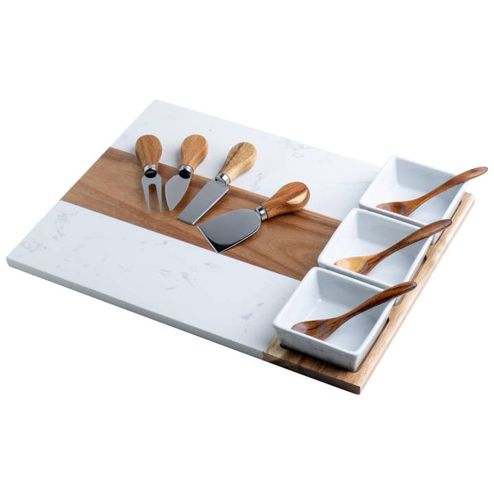 MakerFlo - Wholesale Cheese Board - Marble Charcuterie Board9