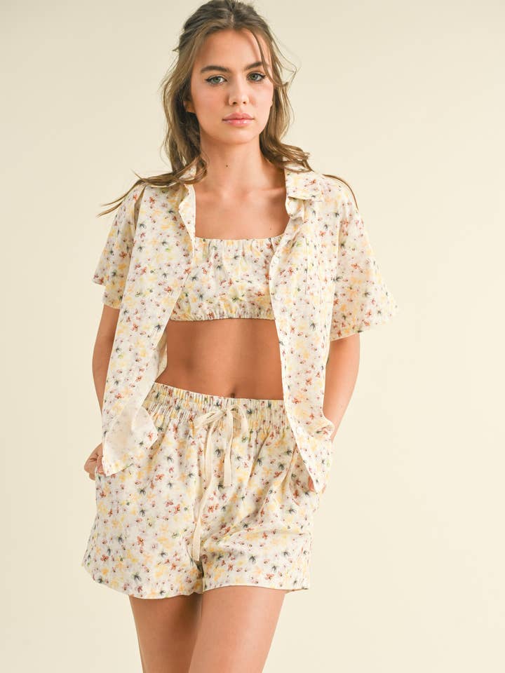 IST5280 FLORAL PRINT THREE PIECE SET for wholesale by Klesis