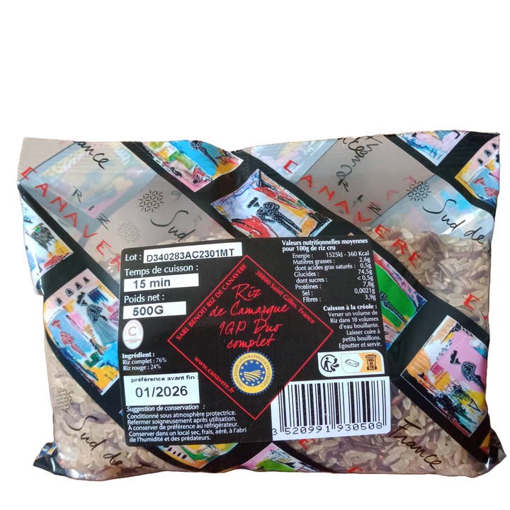CANAVERE - Wholesale Rice - CAMARGUE RICE IGP LONG DUO - 500 G
