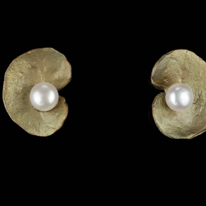 Spiral Geranium Post Earrings for wholesale by Michael Michaud