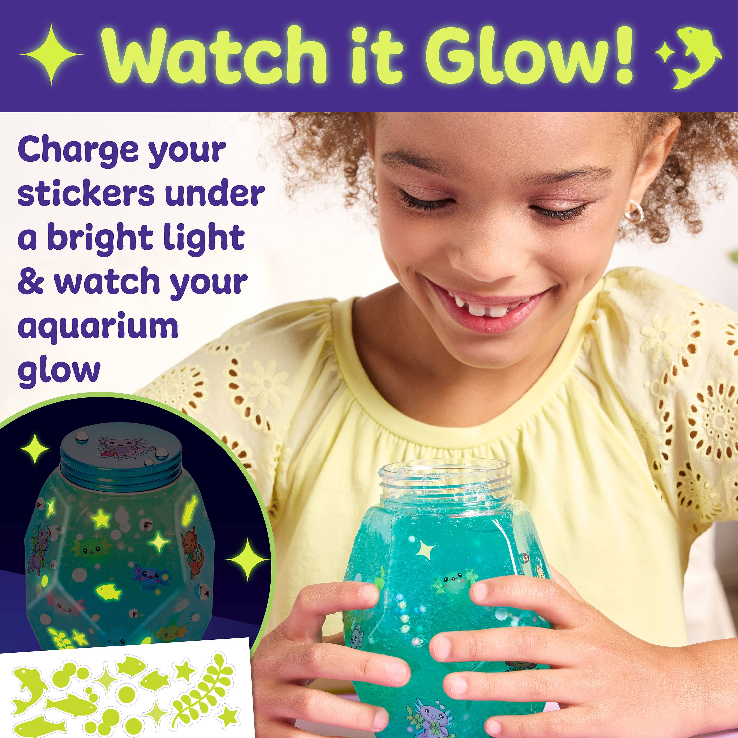 Faber-Castell / Creativity for Kids - Wholesale DIY Craft Kit - Kids - Make an Axolotl Glowing Aquarium Craft for Kids3