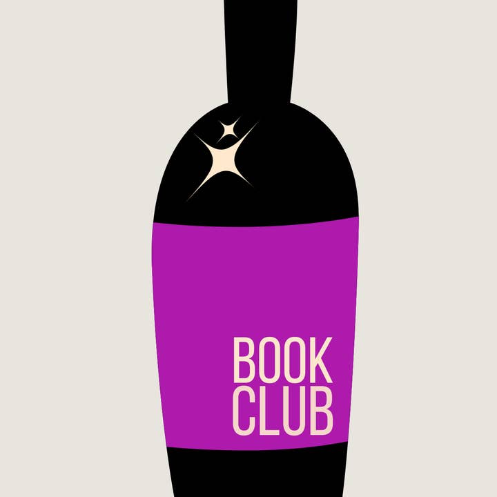 Buchclub-Weinflaschen-Grußkarte für den Großhandel von The Librarian’s Candle Co