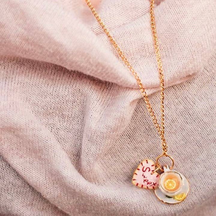 Tea and Biscuit Necklace for wholesale by Lulou Bijoux