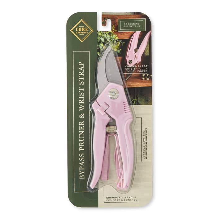7.87" Bypass Pruner w/ wrist strap wristlet - Blush Mirage for wholesale by Core Home