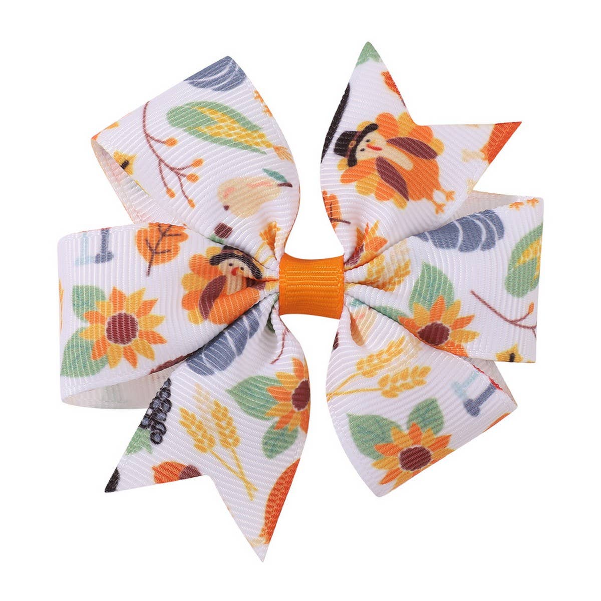 ACCITY - Wholesale Hair Clip - Kids - Thanksgiving Turkey Pumpkin Tail Hair Clip_CWAHA668122