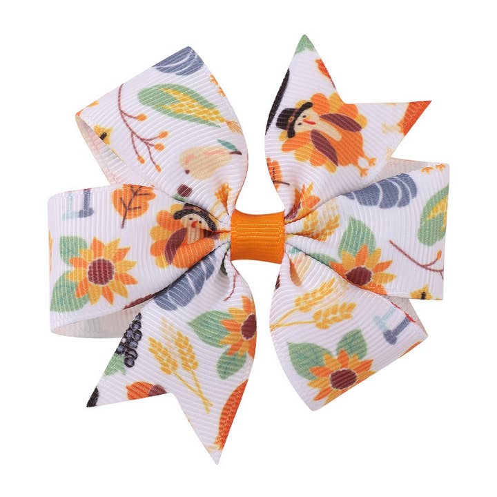 ACCITY - Wholesale Hair Clip - Kids - Thanksgiving Turkey Pumpkin Tail Hair Clip_CWAHA668122
