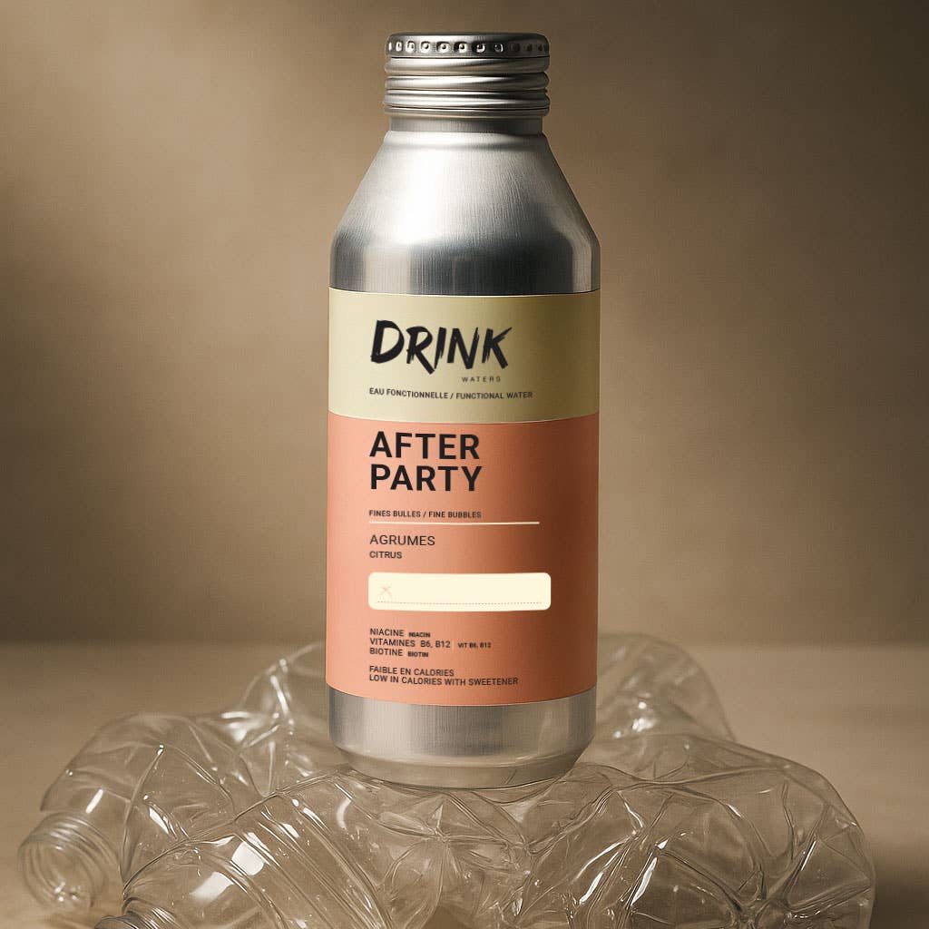 Drink Waters – wholesale Kolsyrat vatten – AFTER PARTY funktionellt kolsyrat vatten från Alperna Alumi4
