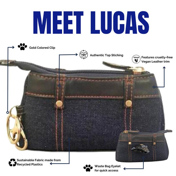 Lucas Waste Bag Pouch for wholesale by A Pet with Paws® LLC