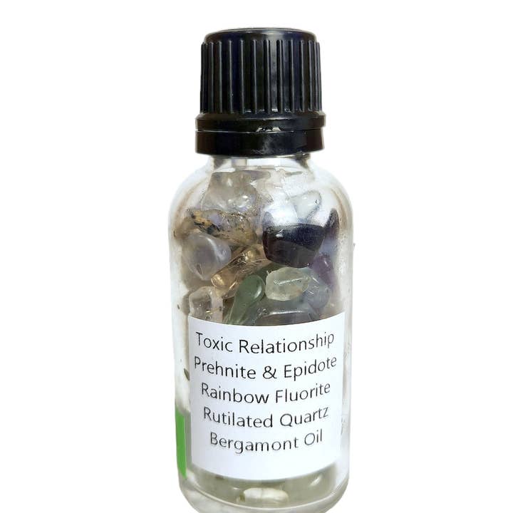 La relation toxique entre les bocaux de manifestation de pierres précieuses pour la vente par Full Body Balance Living