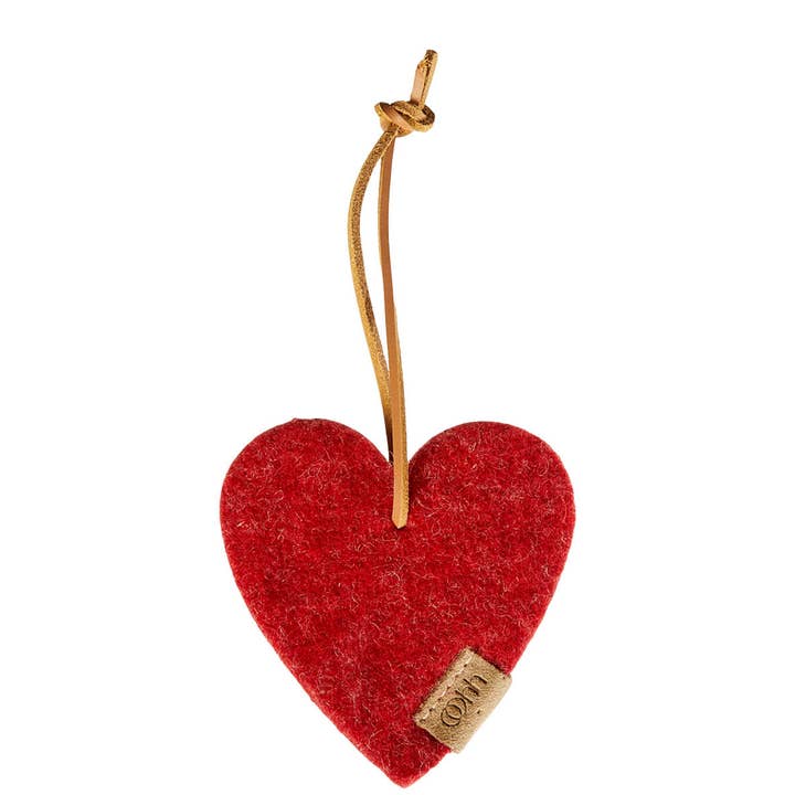 Lübech Living - Wholesale Ornament - Heart ornament from Zero Waste wool, Red