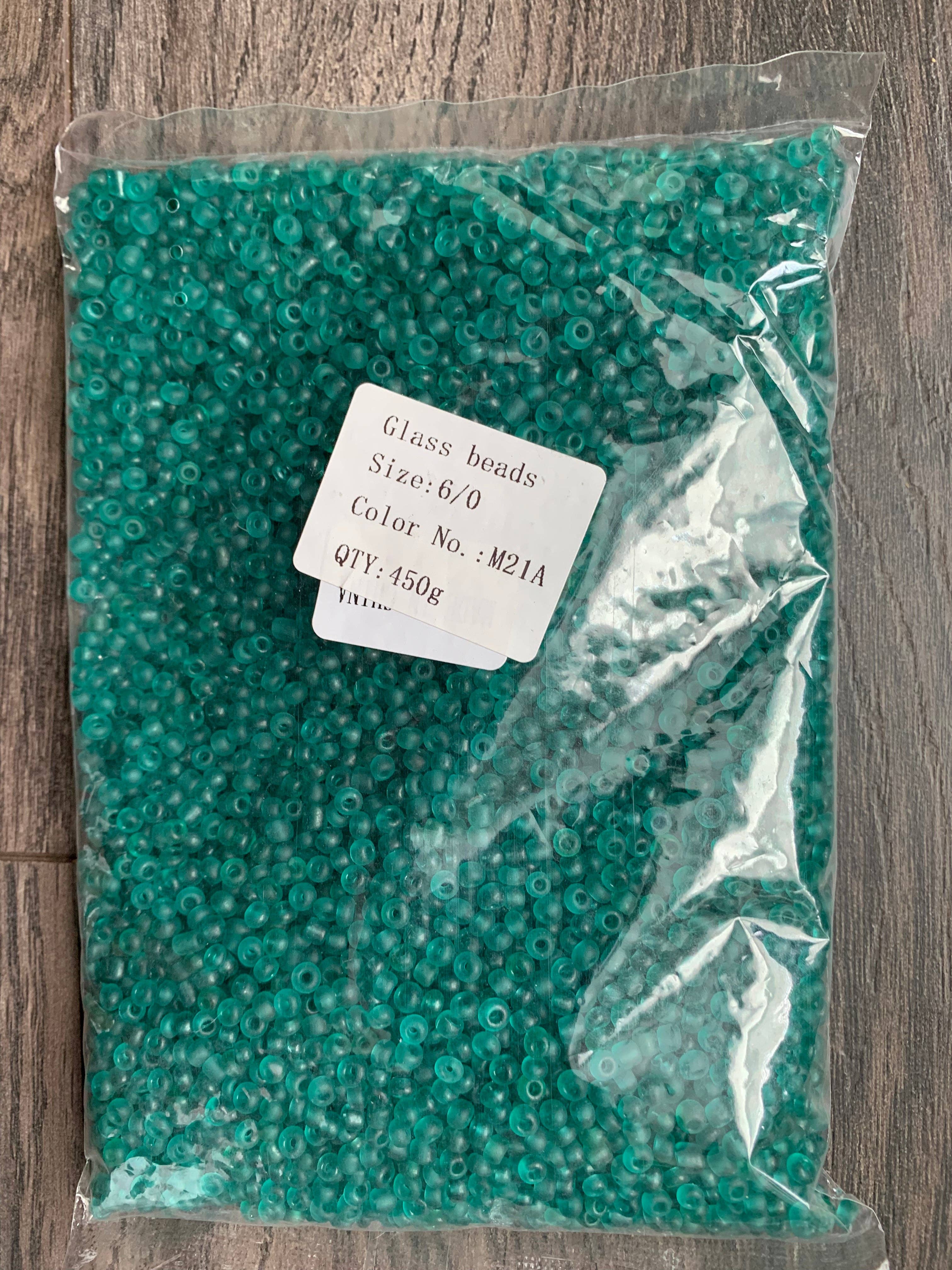 MaddieMayShop - Venta al por mayor Cuentas - Perlas de semillas 6/0, perlas de semillas a granel, perlas de vidrio esmerilado de 450 gramos26