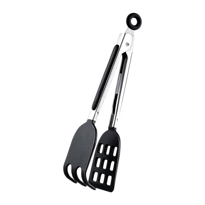 Fox Run Brands - Wholesale Kitchen Tong - Fox Run Black Nylon Waffle Serving Tongs, 8"