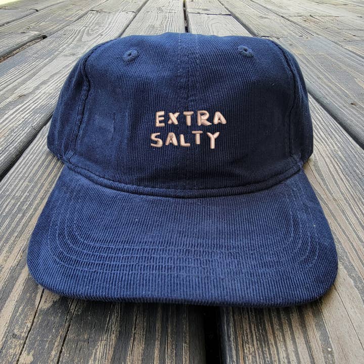Extra Salty - Light Corduroy Dad Cap - ItsAGirl Balloon Pink for wholesale by Cinci Made Embroidery