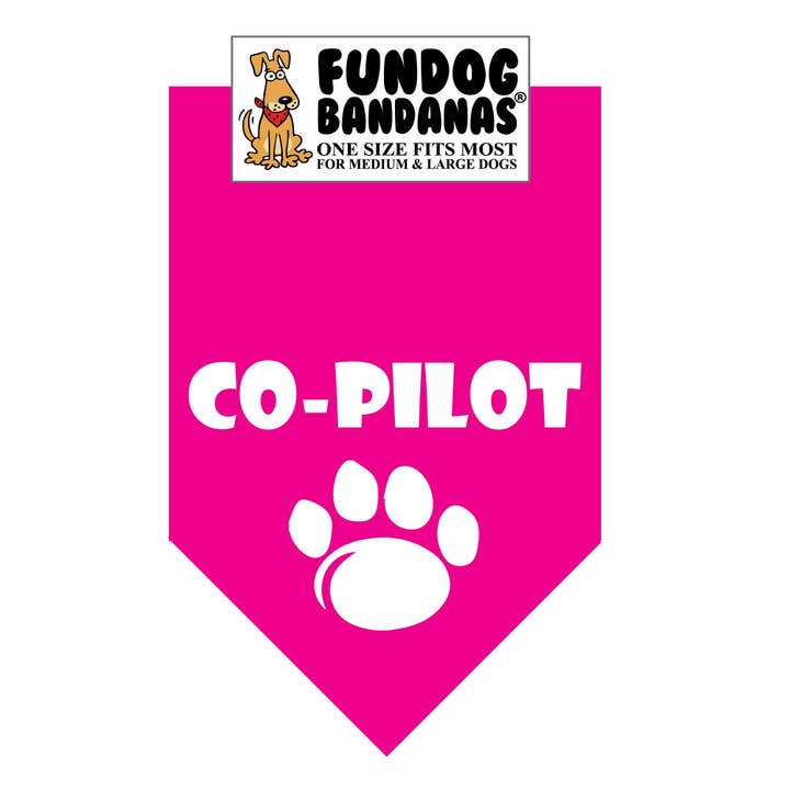 5-pak - CoPilot bomuldsbandana til hunde fremstillet i USA for engroshandel hos FunDog Bandanas