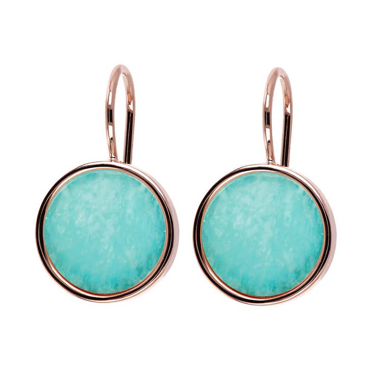 Ohrhänger aus Naturstein mit Scheibe für den Großhandel von Bronzallure