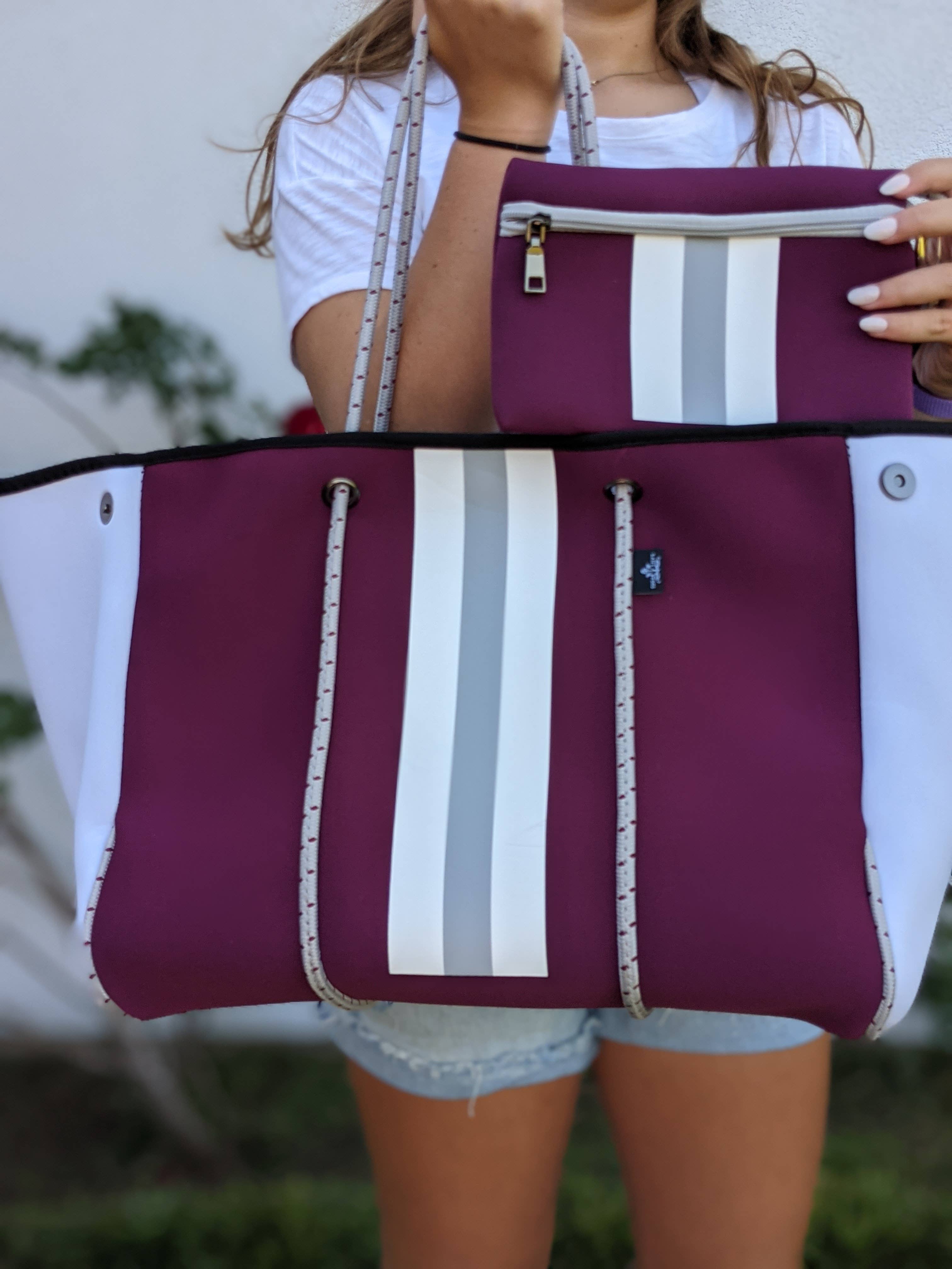 Sugar Lily's - Wholesale Tote Bag - Women's - Sugar Lily's- Neoprene Spirit Collection- Big Maroon1