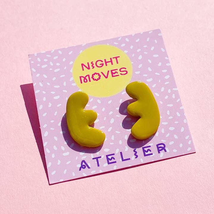Polymer Clay Bubble Mini Stud Earrings for wholesale by Night Moves Atelier