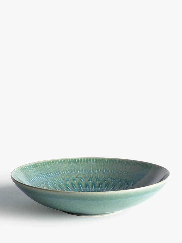Living Jewels Pasta Bowl 22Cm - Green for wholesale by Pure Table Top Ltd