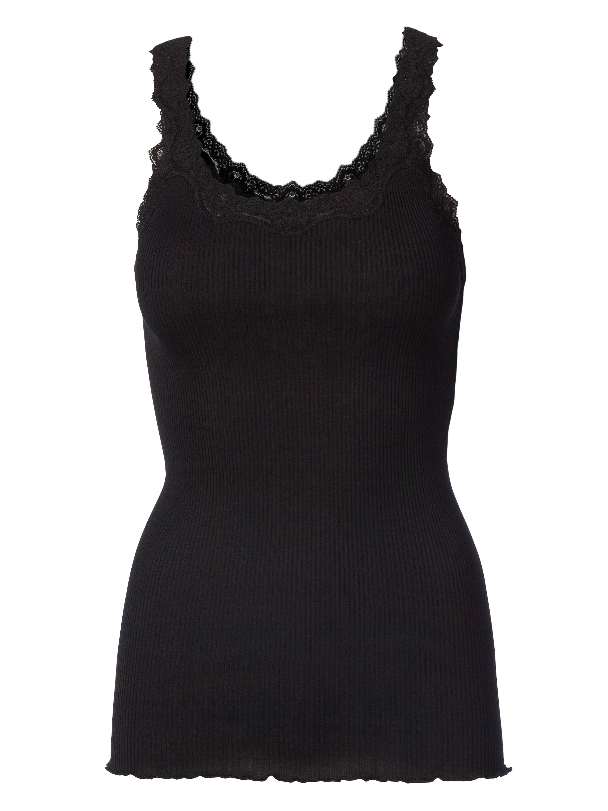 Rosemunde - Vente Débardeur – femme - Top en soie avec dentelle et dos profond3