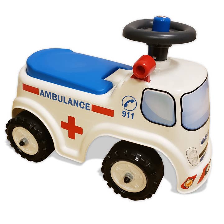 American Hobbies & Merchandising - Wholesale Toy Car/Truck - Kids - Ambulance Ride-on and Push-along Vehicle Toy 1-3 Y FA701